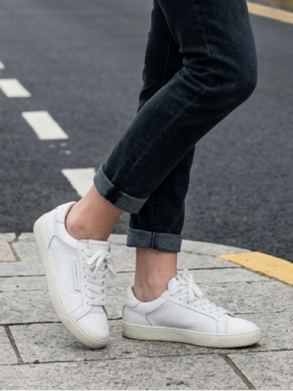 All Saints Sheer White Leather Low-Top Lace-Up Casual Sneakers